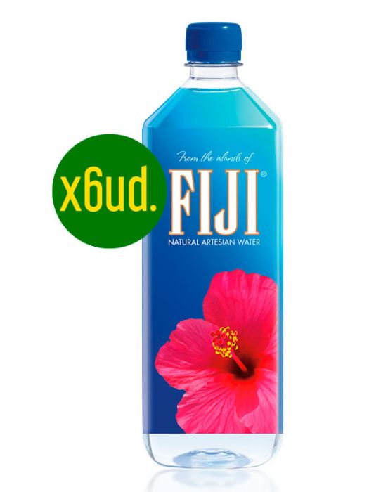 Comprar Pack Agua Fiji, 6 botellas agua mineral sin gas, rica en silicio : Sabority®