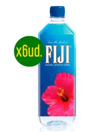 Pack Agua Fiji, 6 botellas PET 1 litro