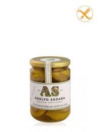 Alcachofas en Aceite de Oliva - Frasco 445ml - Conservas Gourmet Adolfo Sádaba - Navarra