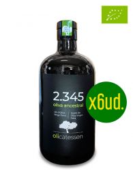 ¡Oferta!  Caja 2.345 - Aceite de Oliva Virgen Extra - Ecológico - Botella de 500ml. x 6ud. - Variedades Ancestrales - Olicatessen - Els Torms - Lleida