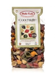 Conchiglie - 5 colores - Pasta Italiana - Envase 500grs - Loggia Dei Grani