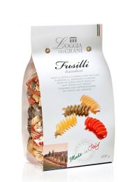 Fussili - 3 colores - Pasta Italiana - 500grs - Loggia Dei Grani by Dalla Costa 