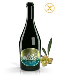 Cerveza Verde Artesana de Olivas - Sin Gluten - Botella de 75Cl. - Oliba