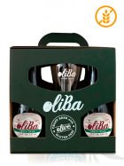 Estuche regalo Cerveza Verde Artesana de Oliva Empeltre - Sin Gluten - 5 Ud. Botella de 33Cl. y 1 Vaso Exclusivo - Oliba Green Beer - The Empeltre One - Oliete - Teruel