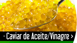 Caviar de Aceite de oliva o vinagre, esferificaciones