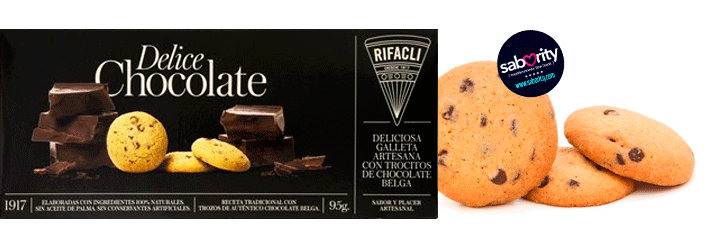 Galletas Gourmet Rifacli Delice de Chocolate Belga, vista del producto en sabority