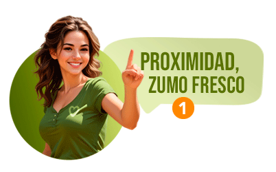 Zumo fresco por la proximidad con Sabority